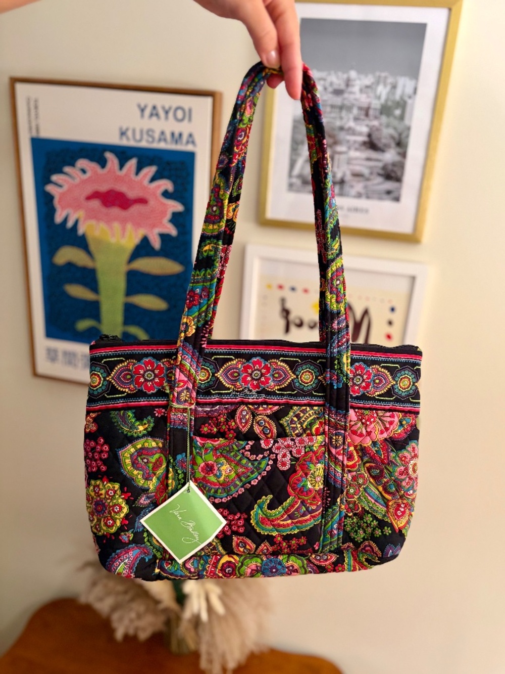 NWT Vera Bradley Betsy “Symphony in Hue” Quilted Zip Tote Bag